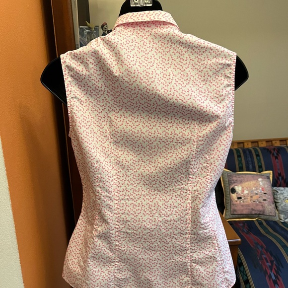 Retro Rockabilly Peter Pan Collar Dragonfly Print Shirt Top XS - Picture 3 of 6